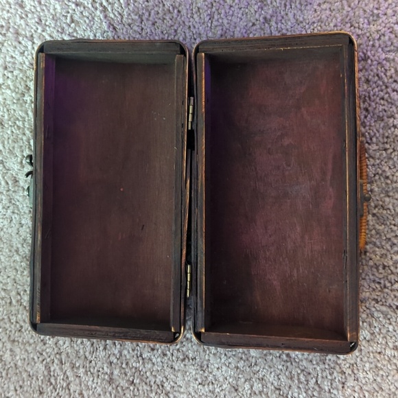 Vintage mid century wooden purse - Picture 3 of 9